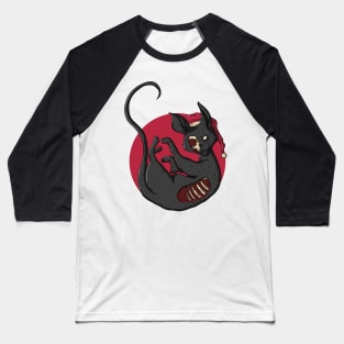 Zombie Santa Cat Baseball T-Shirt